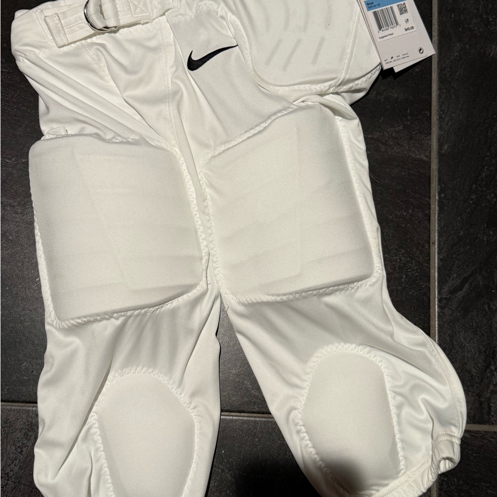 Nike Kids White Football Pants with Padding